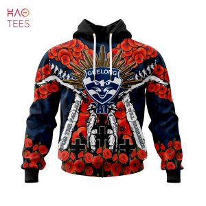 BEST AFL Geelong Football Club, Specialized 2022 Anzac Jersey Concepts 3D Hoodie