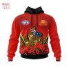 BEST AFL Gold Coast Football Club, Specialized 2022 Anzac Jersey Concepts 3D Hoodie