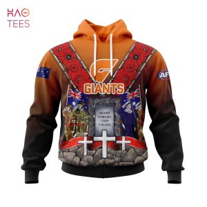 BEST AFL Greater Western Sydney Giants, Specialized 2022 Anzac Jersey Concepts 3D Hoodie Limited Edition