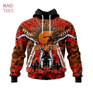 BEST AFL Greater Western Sydney Giants, Specialized 2022 Anzac Jersey Concepts 3D Hoodie POD Design