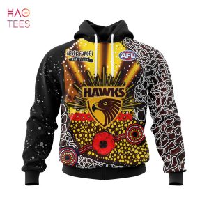BEST AFL Hawthorn Football Club, Specialized Anzac Jersey Concepts 3D Hoodie