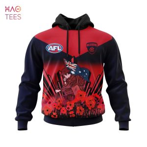 BEST AFL Melbourne Football Club, Specialized 2022 Anzac Jersey Concepts 3D Hoodie