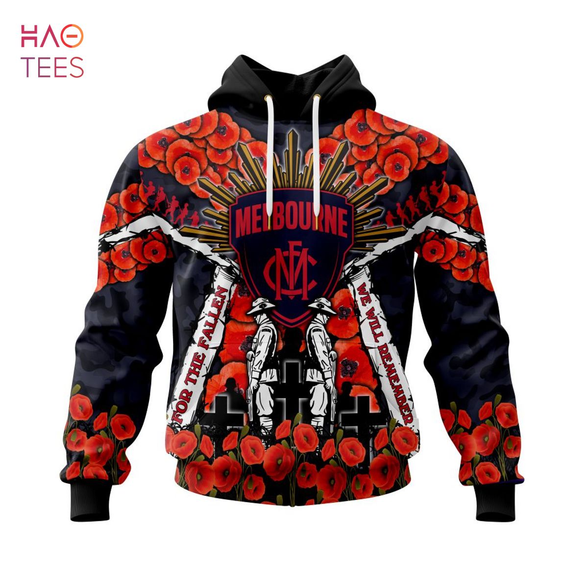 BEST AFL Melbourne Football Club, Specialized 2022 Anzac Jersey Concepts 3D Hoodie POD Design BEST AFL Melbourne Football Club, Specialized 2022 Anzac Jersey Concepts 3D Hoodie POD Design