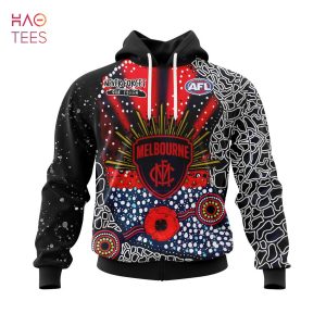 BEST AFL Melbourne Football Club, Specialized Anzac Jersey Concepts 3D Hoodie