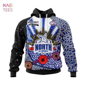 BEST AFL North Melbourne Football Club, Specialized Anzac Jersey Concepts 3D Hoodie
