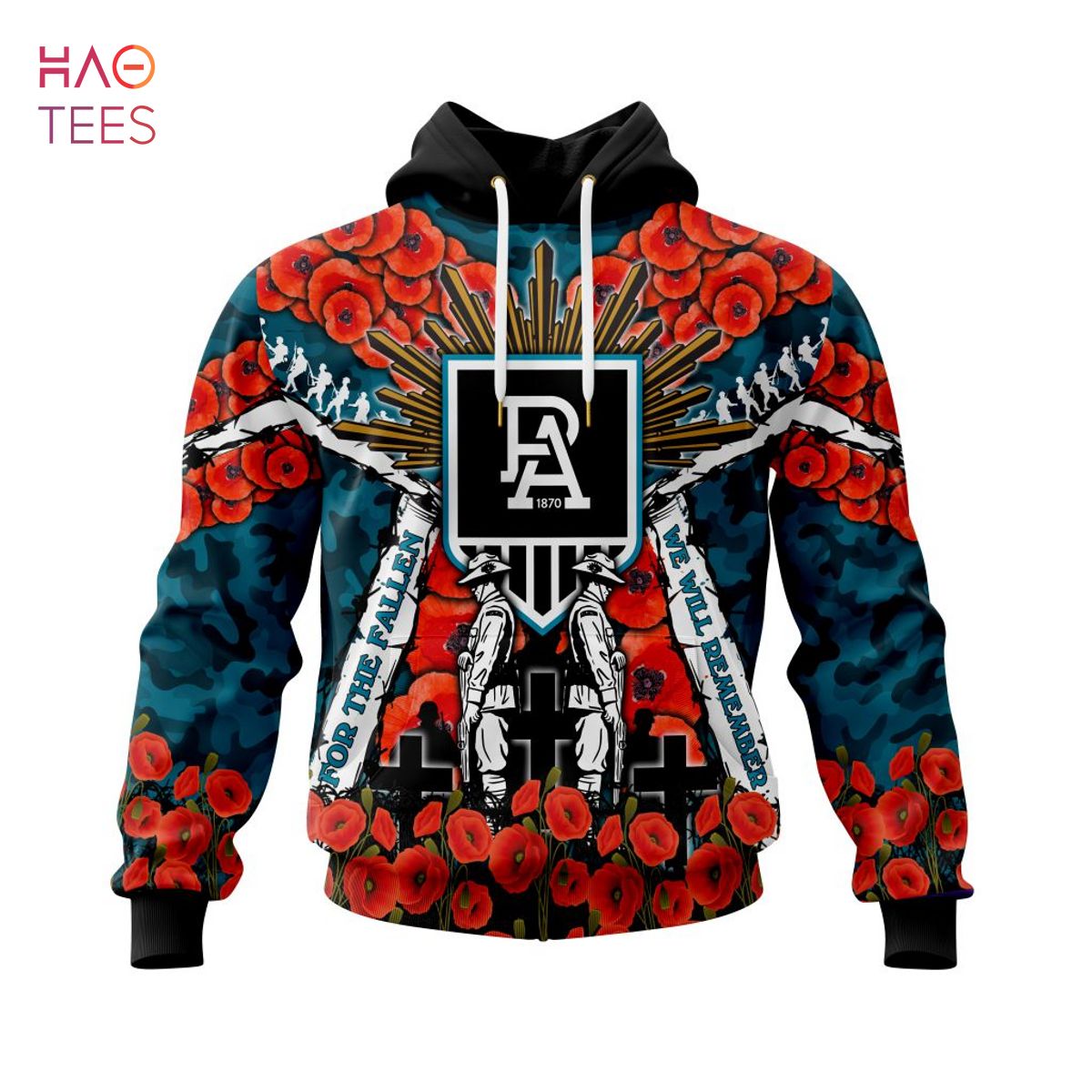 BEST AFL Port Adelaide, Specialized 2022 Anzac Jersey Concepts 3D Hoodie BEST AFL Port Adelaide, Specialized 2022 Anzac Jersey Concepts 3D Hoodie