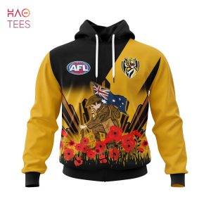 BEST AFL Richmond, Specialized 2022 Anzac Jersey Concepts 3D Hoodie