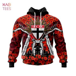 BEST AFL St Kilda Football Club, Specialized 2022 Anzac Jersey Concepts 3D Hoodie Limited Edition