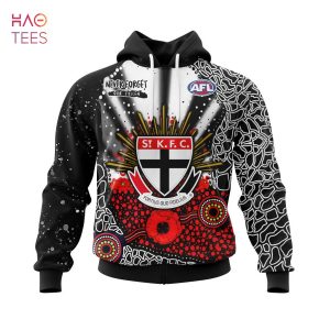 BEST AFL St Kilda Football Club, Specialized Anzac Jersey Concepts 3D Hoodie