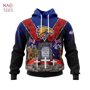 BEST AFL West Coast Eagles, Specialized 2022 Anzac Jersey Concepts 3D Hoodie POD Design
