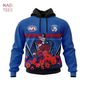 BEST AFL Western Bulldogs, Specialized 2022 Anzac Jersey Concepts 3D Hoodie