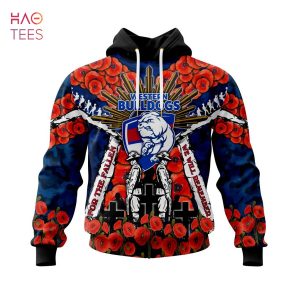 BEST AFL Western Bulldogs, Specialized 2022 Anzac Jersey Concepts 3D Hoodie POD Design