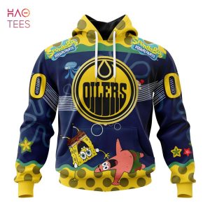 BEST Edmonton Oilers Specialized Jersey With SpongeBob 3D Hoodie
