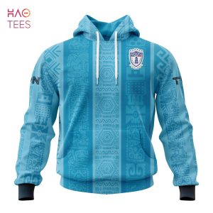 BEST Liga MX C.F. Pachuca, Specialized Team Jersey With Aztec Design 3D Hoodie