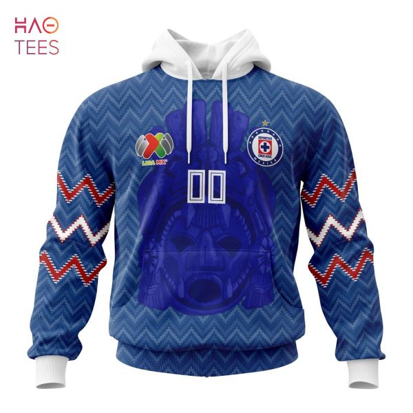 BEST Liga MX Cruz Azul, Specialized Team Jersey With Maya Design 3D Hoodie