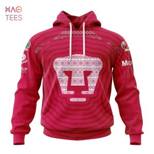 BEST Liga MX Pumas UNAM, Specialized Team Jersey With Aztec Design 3D Hoodie