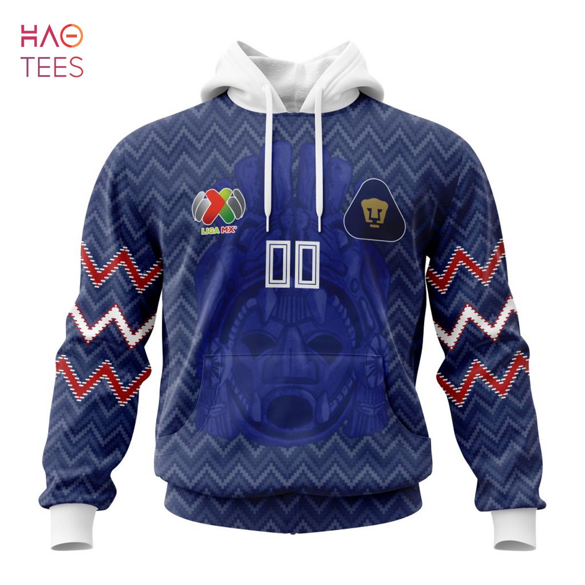 BEST Liga MX Pumas UNAM, Specialized Team Jersey With Maya Design 3D Hoodie
