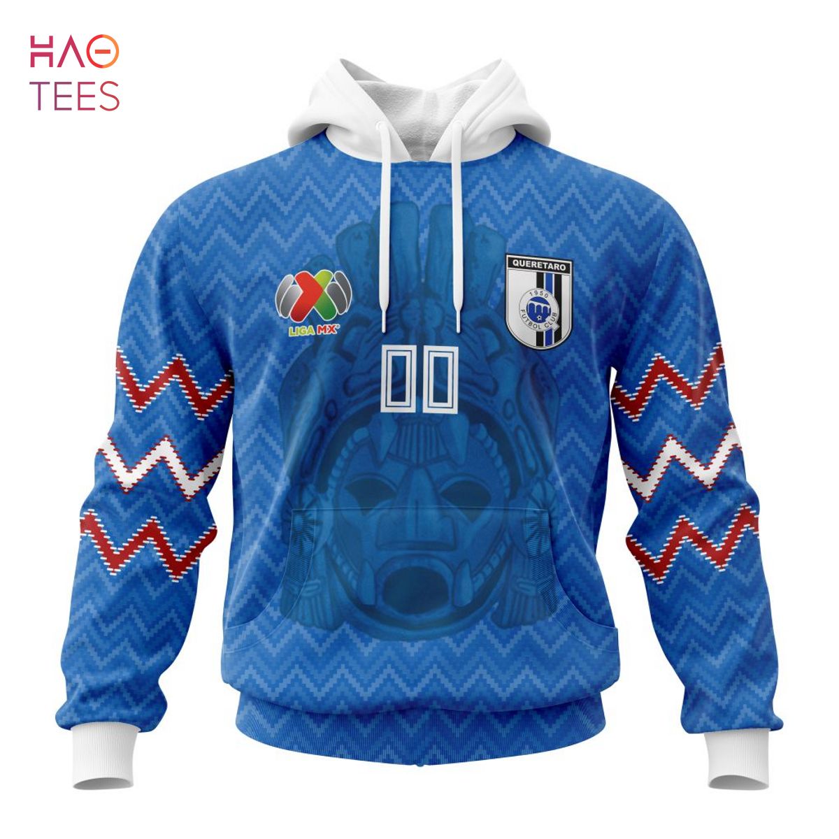 BEST Liga MX Querétaro F.C, Specialized Team Jersey With Maya Design 3D Hoodie