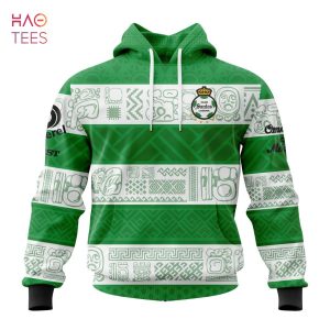 BEST Liga MX Santos Laguna, Specialized Team Jersey With Aztec Design 3D Hoodie POD Design