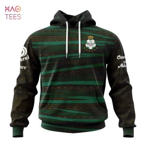 BEST Liga MX Santos Laguna, Specialized Team Jersey With Aztec Design 3D Hoodie Limited Edition