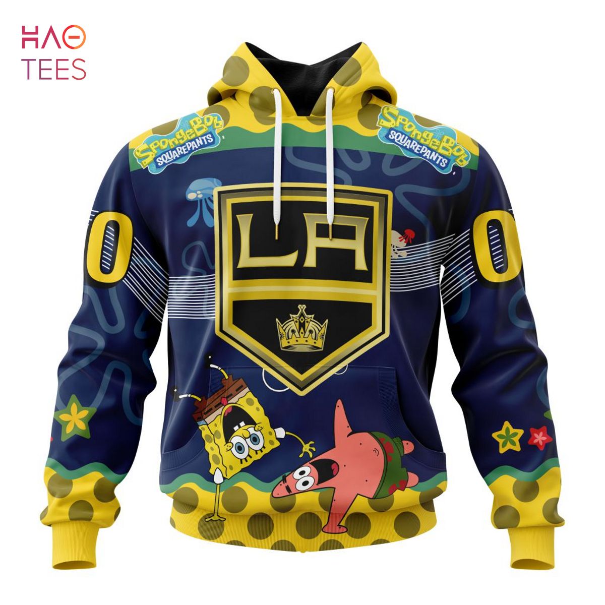 BEST Los Angeles Kings, Specialized Jersey With SpongeBob 3D Hoodie