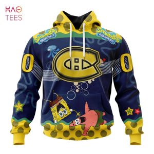 BEST Montreal Canadiens Specialized Jersey With SpongeBob 3D Hoodie