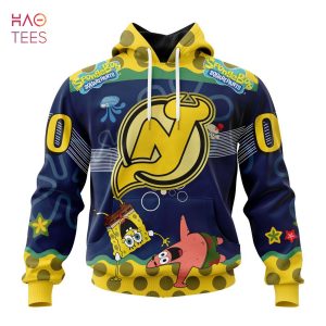 BEST New Jersey Devils, Specialized Jersey With SpongeBob 3D Hoodie