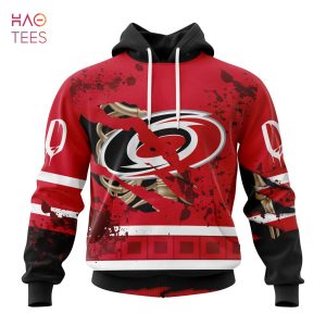 BEST NHL Carolina Hurricanes, Specialized Design Jersey With Your Ribs For Halloween 3D Hoodie