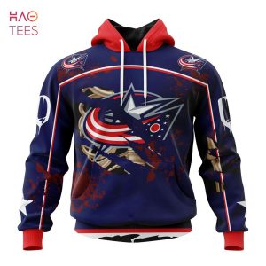 BEST NHL Columbus Blue Jackets, Specialized Design Jersey With Your Ribs For Halloween 3D Hoodie