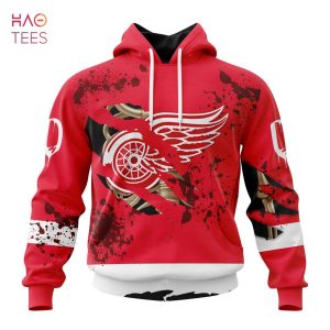 BEST NHL Detroit Red Wings, Specialized Design Jersey With Your Ribs For Halloween 3D Hoodie