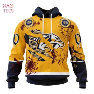 BEST NHL Nashville Predators, Specialized Design Jersey With Your Ribs For Halloween 3D Hoodie