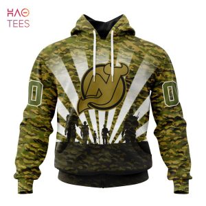BEST NHL New Jersey Devils Special Military Camo Kits For Veterans Day And Rememberance Day 3D Hoodie