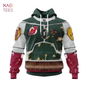 BEST NHL New Jersey Devils X Boba Fett’s Armor Specialized Design For Star Wars Fourth Of July 3D Hoodie
