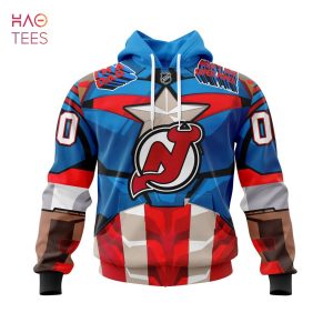 BEST NHL New Jersey Devils X Captain America Specialized Design For Father Day 3D Hoodie
