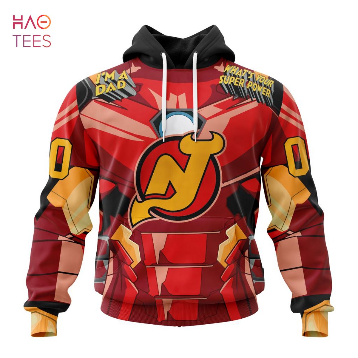 BEST NHL New Jersey Devils X Iron Man Specialized Design For Father Day 3D Hoodie