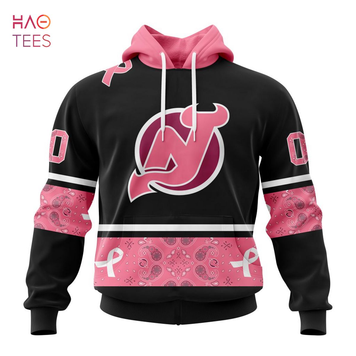 BEST NHL New Jersey Devils, Specialized Design In Classic Style With Paisley! IN OCTOBER WE WEAR PINK BREAST CANCER 3D Hoodie BEST NHL New Jersey Devils, Specialized Design In Classic Style With Paisley! IN OCTOBER WE WEAR PINK BREAST CANCER 3D Hoodie