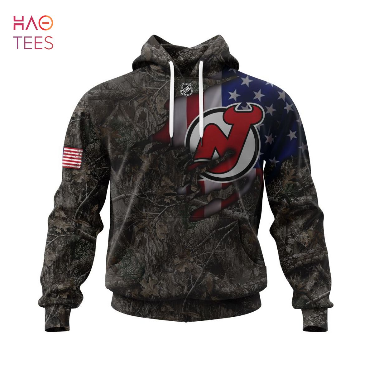 BEST NHL New Jersey Devils, Specialized Hunting Camo Realtree ST2201 3D Hoodie