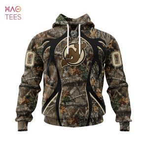 BEST NHL New Jersey Devils, Specialized Hunting Realtree Camo ST2202 3D Hoodie