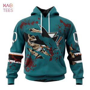 BEST NHL San Jose Sharks, Specialized Design Jersey With Your Ribs For Halloween 3D Hoodie