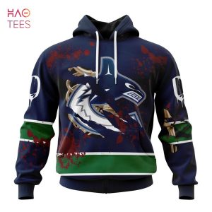 BEST NHL Vancouver Canucks, Specialized Design Jersey With Your Ribs For Halloween 3D Hoodie