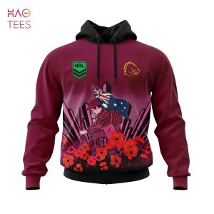 BEST NRL Brisbane Broncos, Specialized 2022 Anzac Jersey Concepts 3D Hoodie