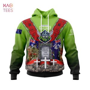BEST NRL Canberra Raiders, Specialized Anzac Jersey Concepts 3D Hoodie