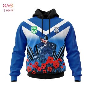 BEST NRL Canterbury-Bankstown Bulldogs, Specialized 2022 Anzac Jersey Concepts 3D Hoodie