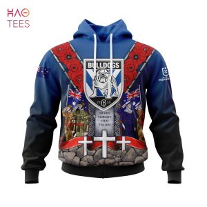 BEST NRL Canterbury-Bankstown Bulldogs, Specialized Anzac Jersey Concepts 3D Hoodie