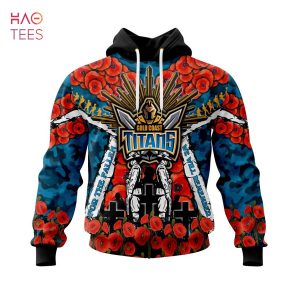 BEST NRL Gold Coast Titans, Specialized 2022 Anzac Jersey Concepts 3D Hoodie Limited Edition