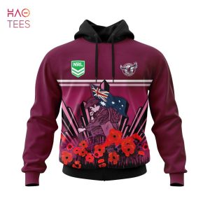 BEST NRL Manly Warringah Sea Eagles, Specialized 2022 Anzac Jersey Concepts 3D Hoodie