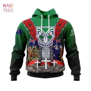 BEST NRL New Zealand Warriors, Specialized Anzac Jersey Concepts 3D Hoodie