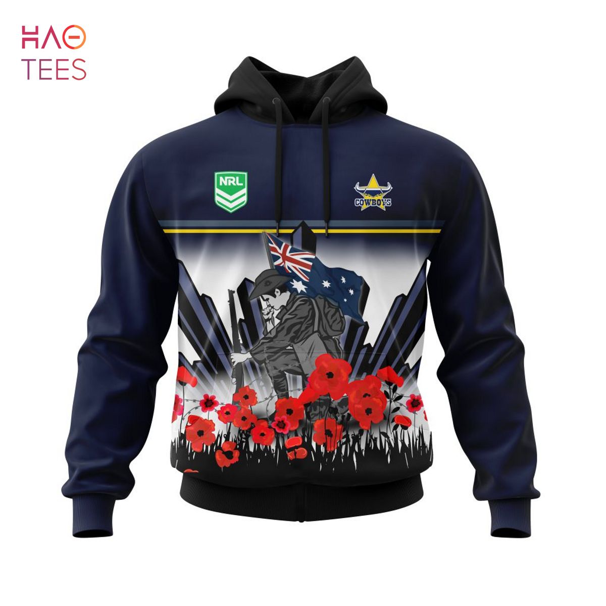 BEST NRL North Queensland Cowboys, Specialized 2022 Anzac Jersey Concepts 3D Hoodie BEST NRL North Queensland Cowboys, Specialized 2022 Anzac Jersey Concepts 3D Hoodie