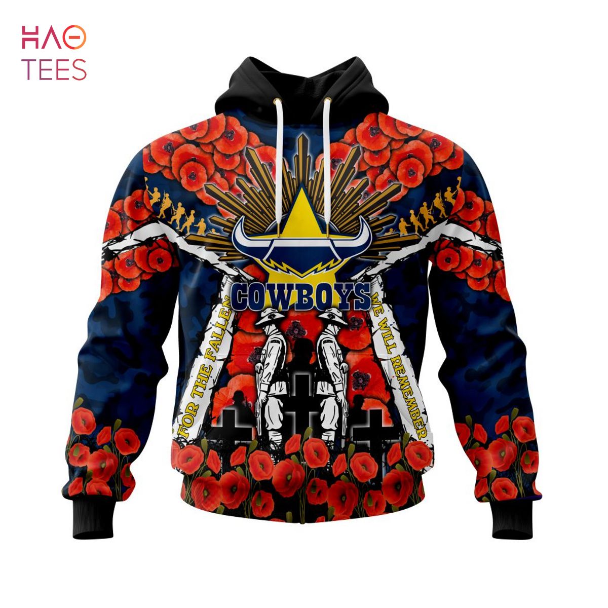 BEST NRL North Queensland Cowboys, Specialized 2022 Anzac Jersey Concepts 3D Hoodie Limited Edition BEST NRL North Queensland Cowboys, Specialized 2022 Anzac Jersey Concepts 3D Hoodie Limited Edition