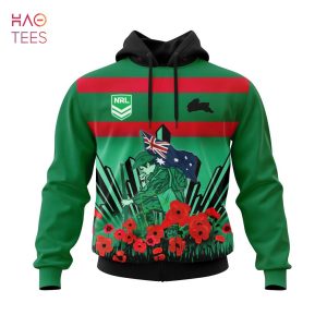 BEST NRL South Sydney Rabbitohs, Specialized 2022 Anzac Jersey Concepts 3D Hoodie